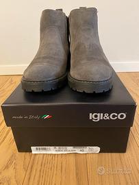 Stivaletti grigi in crosta IGI&Co misura 40
