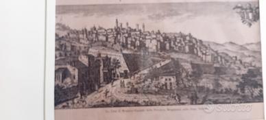 antica stampa di Bergamo rarissima xilografia 