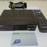 Card TIVUSAT +decoder Edision Piccollino +Digitale