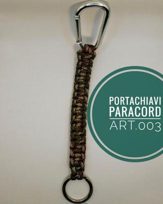 Portachiavi paracord intrecciato tipo militare 3-4