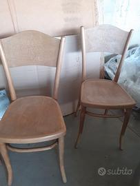 2 sedie Thonet vintage antiche Liberty 