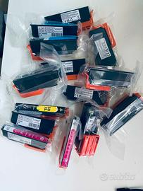 stampante Epson da riparare e 14 cartucce colori
