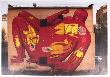 Raro poster street art Interesni Kazki. 100x68