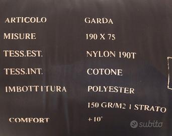 Sacco a pelo con sacca di trasporto