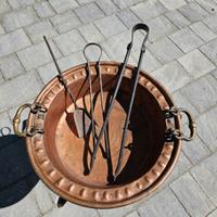 Braciere primi 900 in rame e ottone
