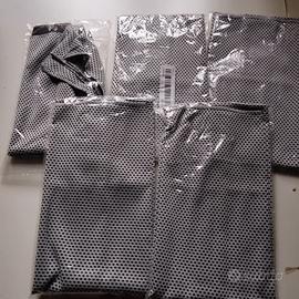 5 Mini foulard unisex grigio -nero