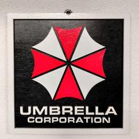 Quadretto 3D artigianale in legno Umbrella corp.