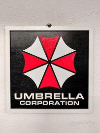 Quadretto 3D artigianale in legno Umbrella corp.