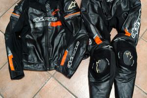 tuta in pelle divisibile Alpine star TG 58