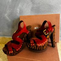 Scarpe tacco Miu Miu rosse mis.37