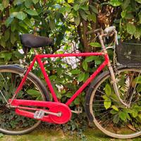 Bicicletta Rossa Vintage Unisex Bici da Città