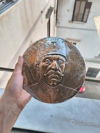 Placca medaglione in bronzo d'epoca  Luigi cadorna
