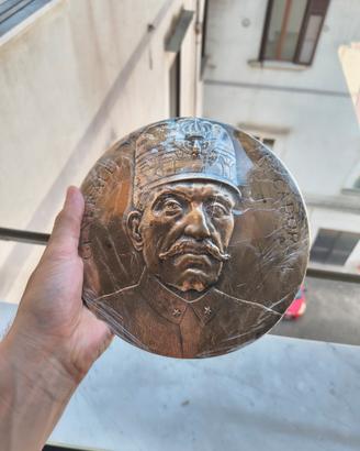 Placca medaglione in bronzo d'epoca  Luigi cadorna