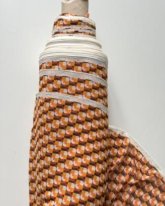 Tessuto vintage anni ‘70 originale geometrico
