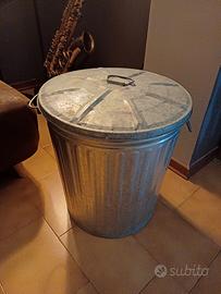 Bidone in alluminio stile industrial 