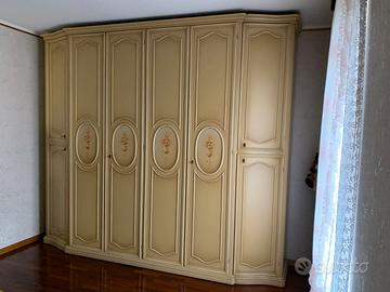 ARMADIO 6 ANTE STILE VENEZIANO LACCATO CON DECORI