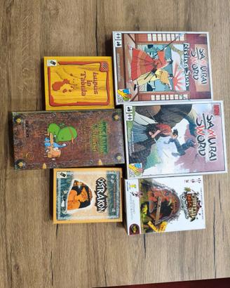 Lotto 8 Giochi da Tavolo Lupus, Samurai Sword etc