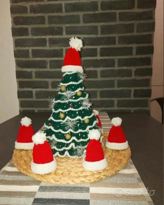 albero di natale ad uncinetto 