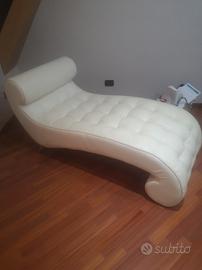 Chaise longue-divano in vera pelle
 