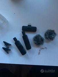 Kit Doppi Microfoni Wireless Lavalier per iPhone