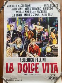 9 POSTER LOCANDINE Film Fellini cinema mostra