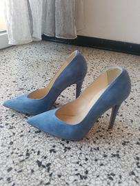 PrimaDonna décolleté azzurre in vera pelle