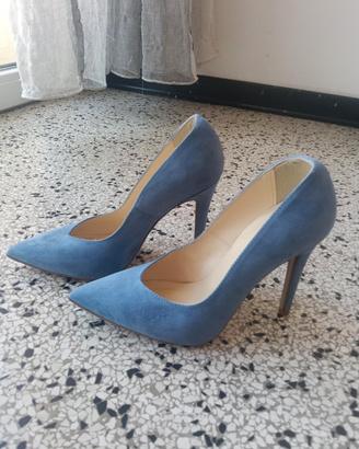 PrimaDonna décolleté azzurre in vera pelle
