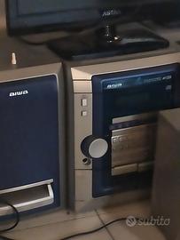 impianto.potente aiwa120watr.bassi reflex 