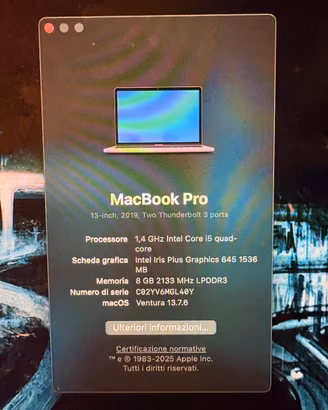 Macbook pro 2019 13