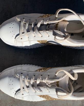 Scarpe Diadora bambina bianco/oro -Tg. Eur 37