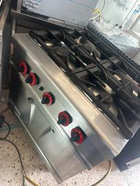 4 fuochi cucina industriale