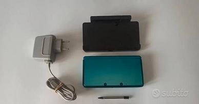 Nintendo 3ds verde acqua scuro SENZA PENNETTA 