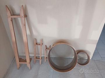 SETACCI VINTAGE Sardi IN LEGNO ARTIGIANALE