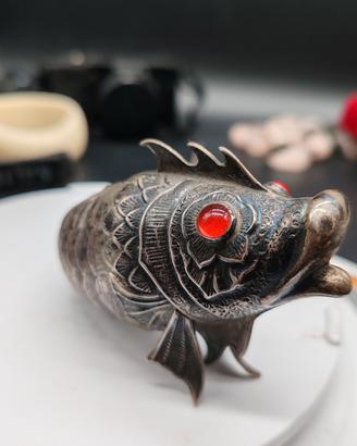Raro Pesce Articolato in Argento 925