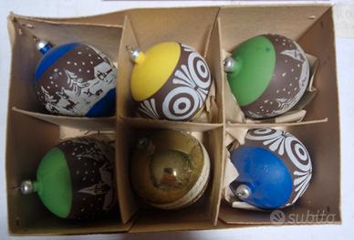 vintage palline di natale in vetro anni 70