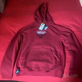 Felpa con cappuccio bordò