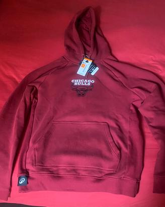 Felpa con cappuccio bordò