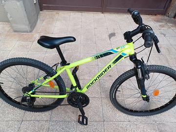 Bici Mtb Rockrider ST 500 colore giallo fluo, 24