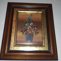 Quadretto piccolo con vaso di fiori + cornice