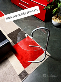 Tavolino da caffè Servetto Vetro Metallo Soggiorno