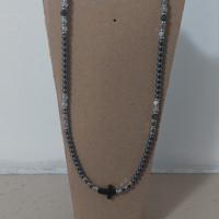 Collana uomo Pietra ed acciaio