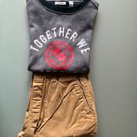 Set maglioncino e pantalone cargo 14 anni