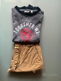 Set maglioncino e pantalone cargo 14 anni