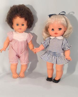 COPPIA BAMBOLE FURGA E RATTI ANNI 60/70 VINTAGE