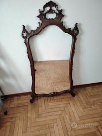 specchio vintage cornice in legno