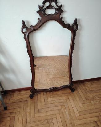specchio vintage cornice in legno