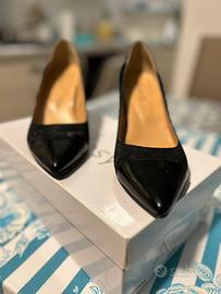 Decolte nera Alesya tacco e punta in vernice tg37