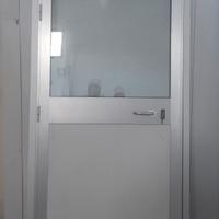 Porta in alluminio con vetro 85x200