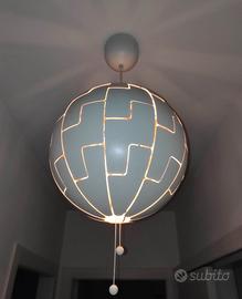 Lampada da soffitto - sfera bianca cambia forma