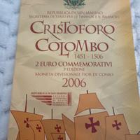 2 euro commemorativo Colombo 2006 Repubblica di Sa